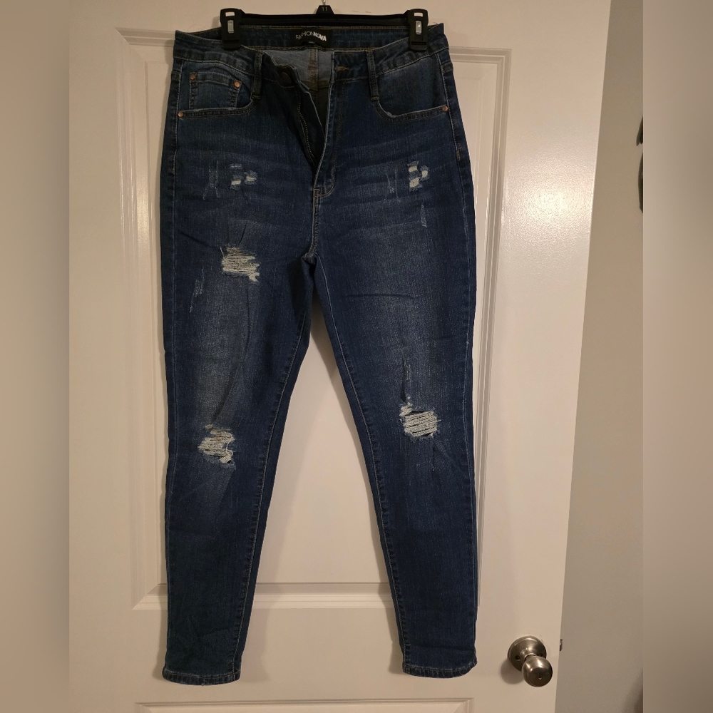 Distressed Blue Jeans for Women